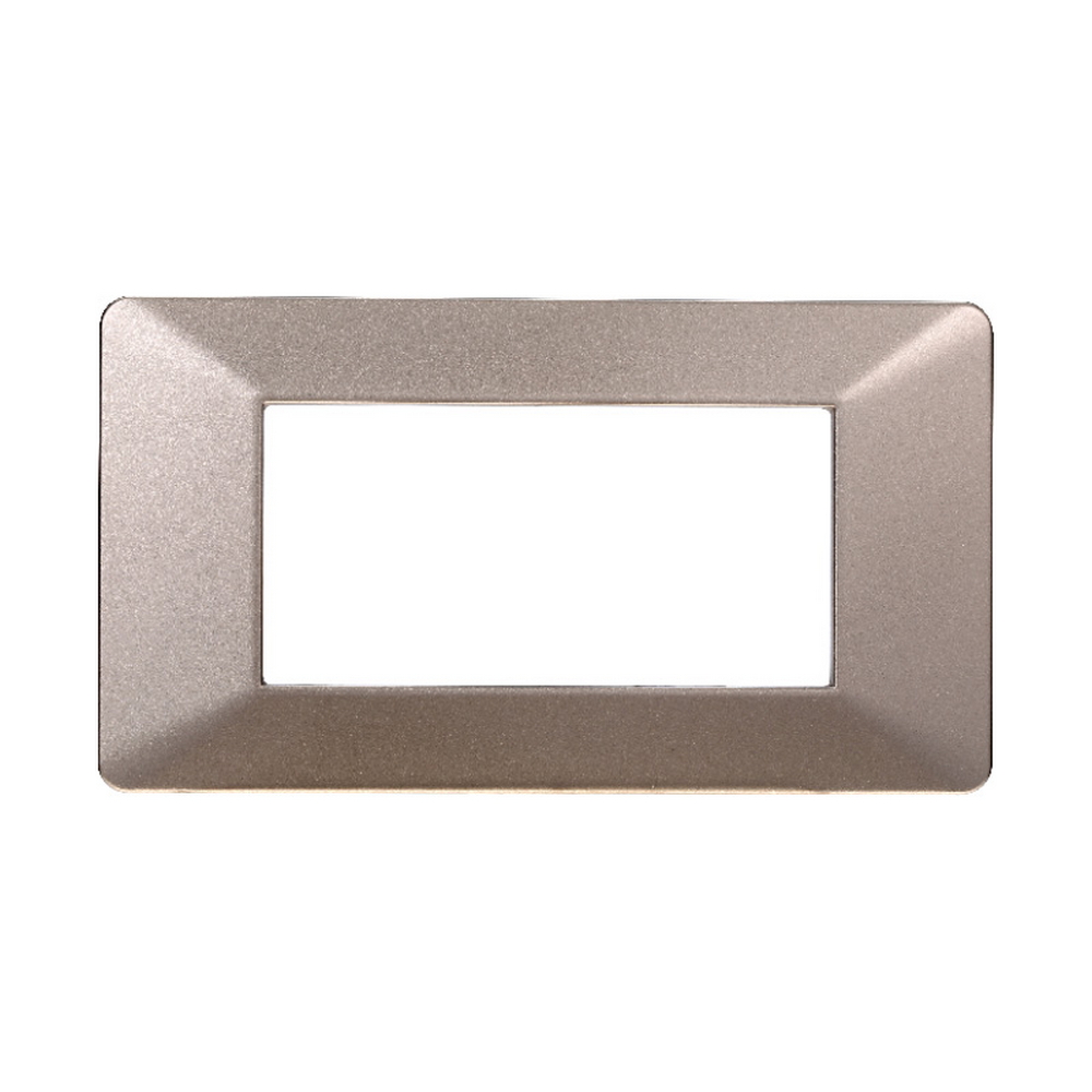Foto principale Placca 4 moduli 504 in plastica bronzo compatibile anche con Vimar Plana
