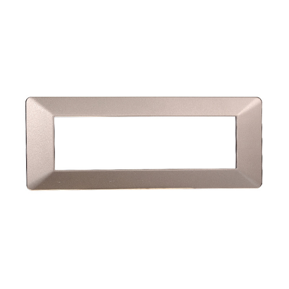 Foto principale Placca 7 moduli 507 in plastica bronzo compatibile anche con Vimar Plana