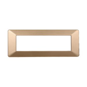 Foto principale Placca 7 moduli 507 in plastica oro compatibile anche con Vimar Plana