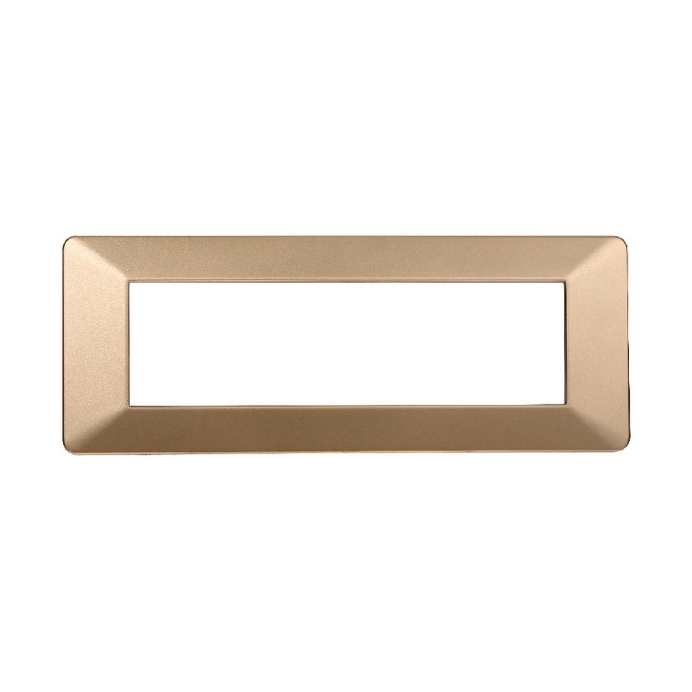 Foto principale Placca 7 moduli 507 in plastica oro compatibile anche con Vimar Plana
