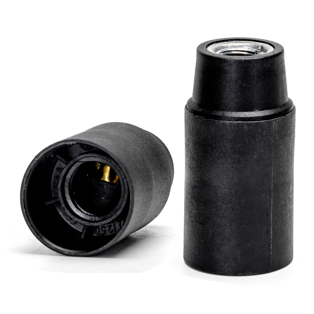 Foto principale Portalampada E14 Nero 250V liscio morsettiera a vite autobloccante in plastica Aigostar