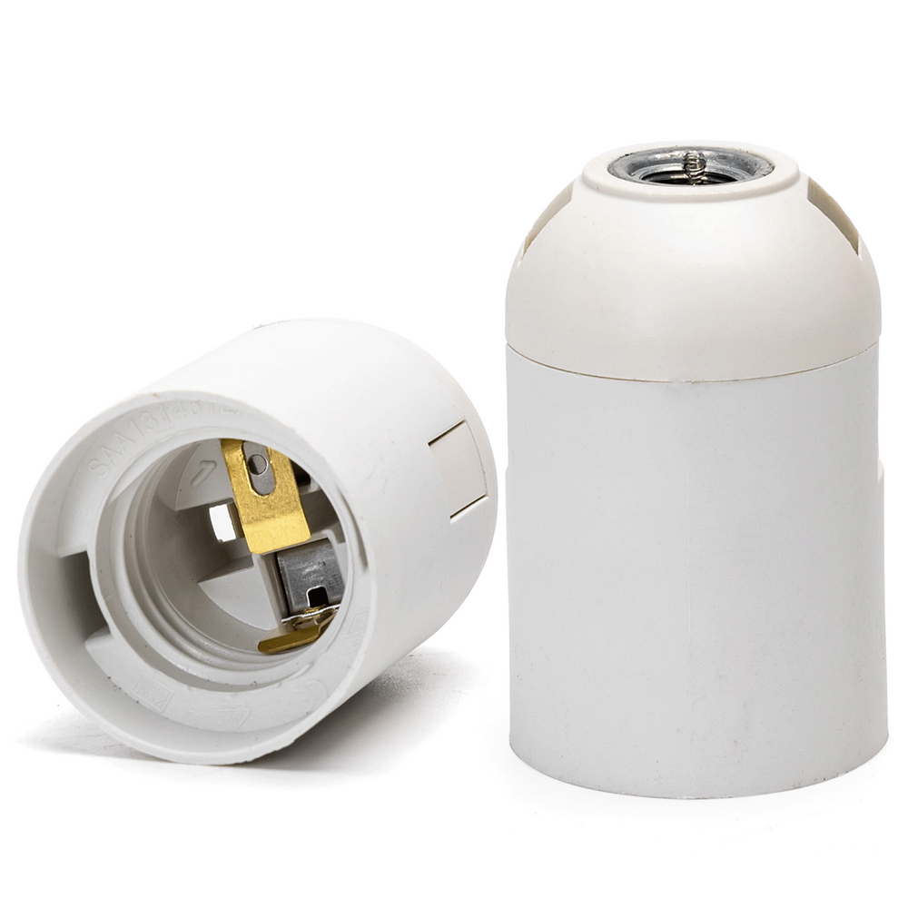 Foto principale Portalampada E27 Bianco 250V liscio terminale a molla in plastica Aigostar
