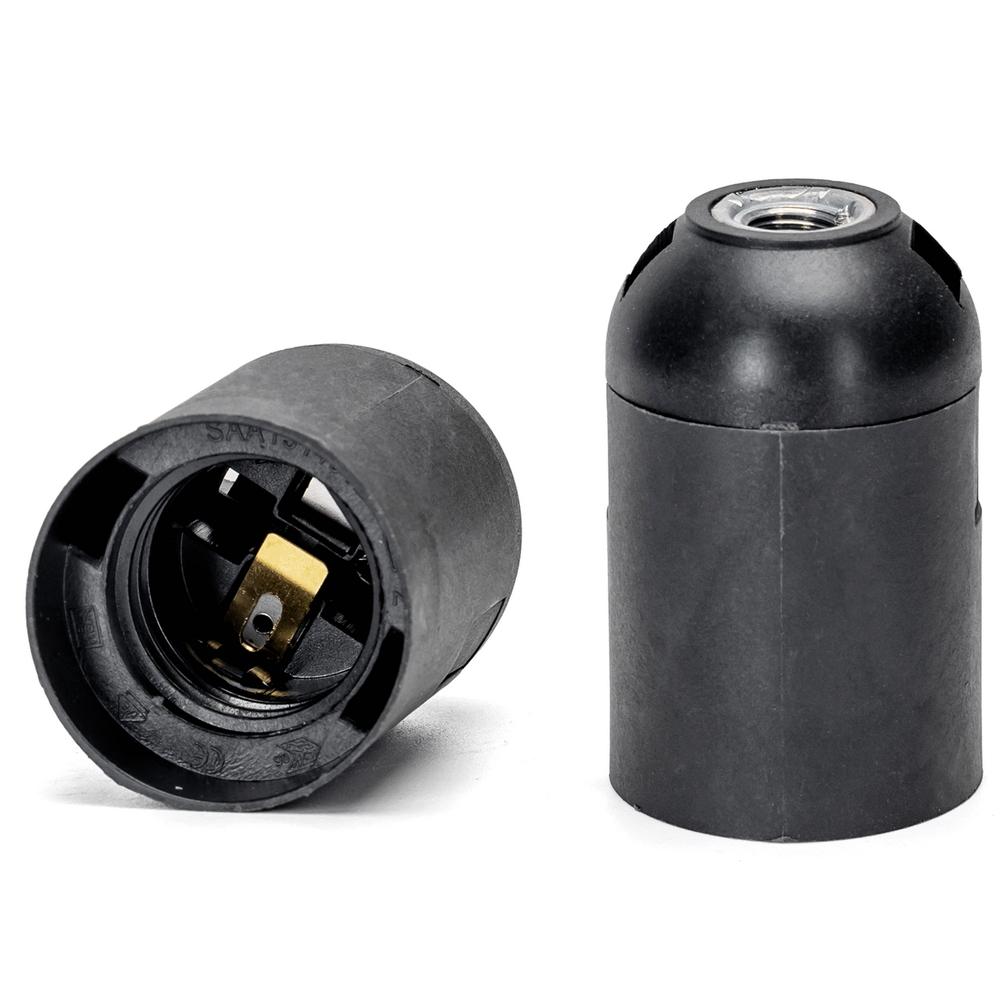 Foto principale Portalampada E27 Nero 250V liscio morsettiera a vite autobloccante in plastica Aigostar