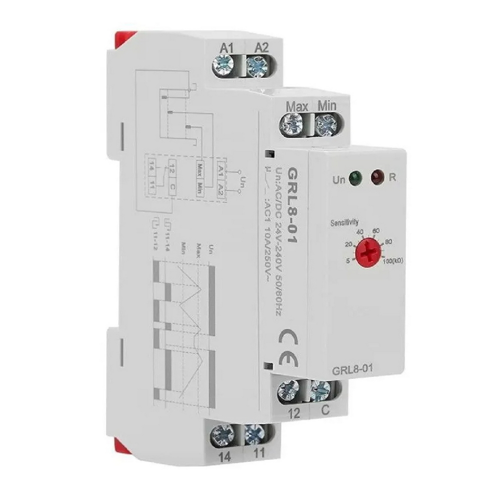 Relè di controllo livello liquidi modulare 1SPDT 10A AC/DC 24V/240V Ettroit - Foto 3