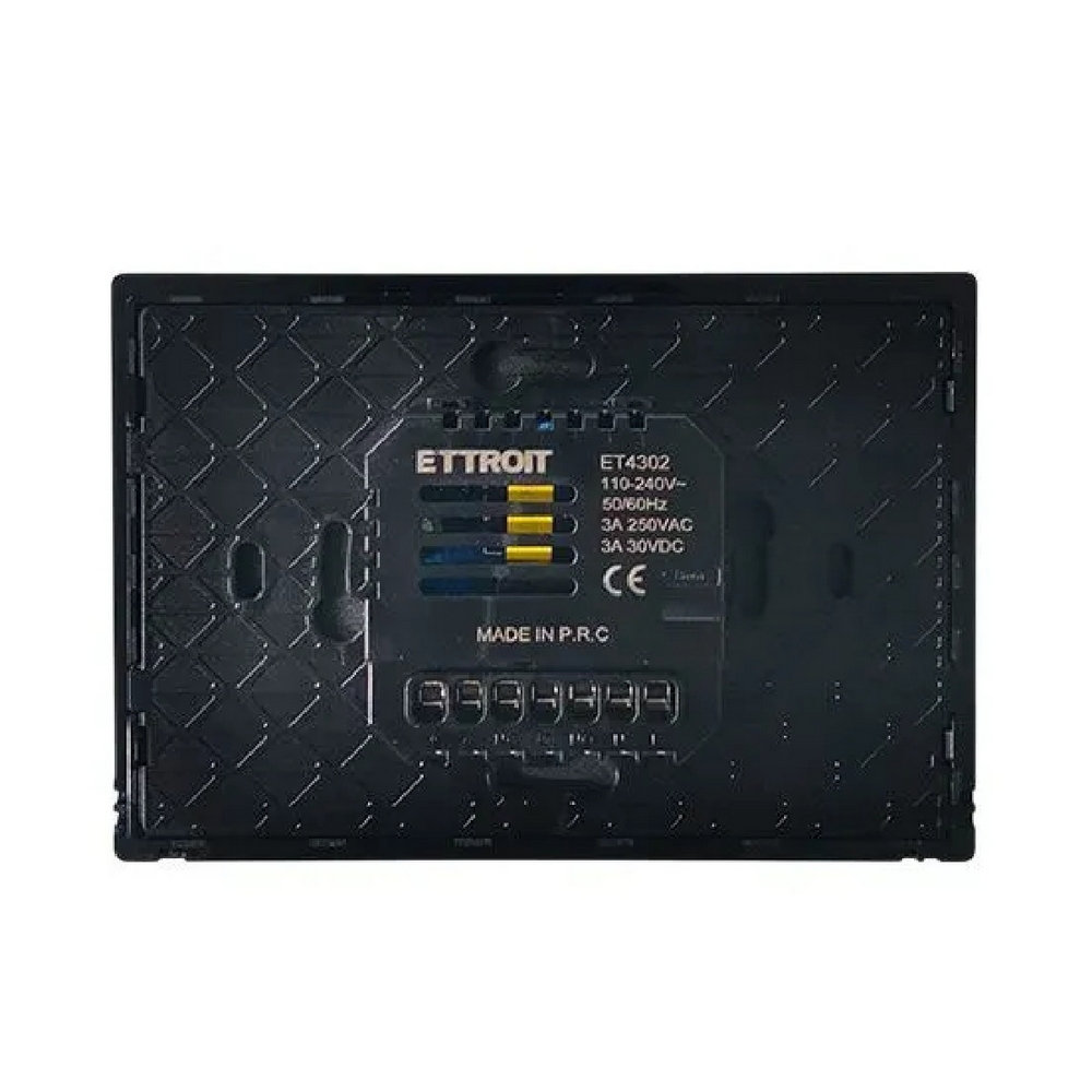 Termostato Smart Tuya Wi-Fi Touch cronotermostato digitale programmabile nero da incasso Ettroit - Foto 1