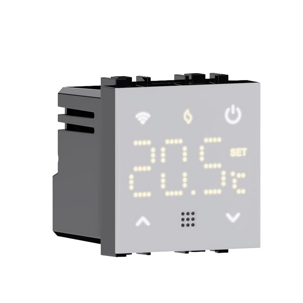 Foto principale Termostato Smart Tuya Wi-Fi Touch digitale da incasso bianco compatibile anche con BTicino Livinglight