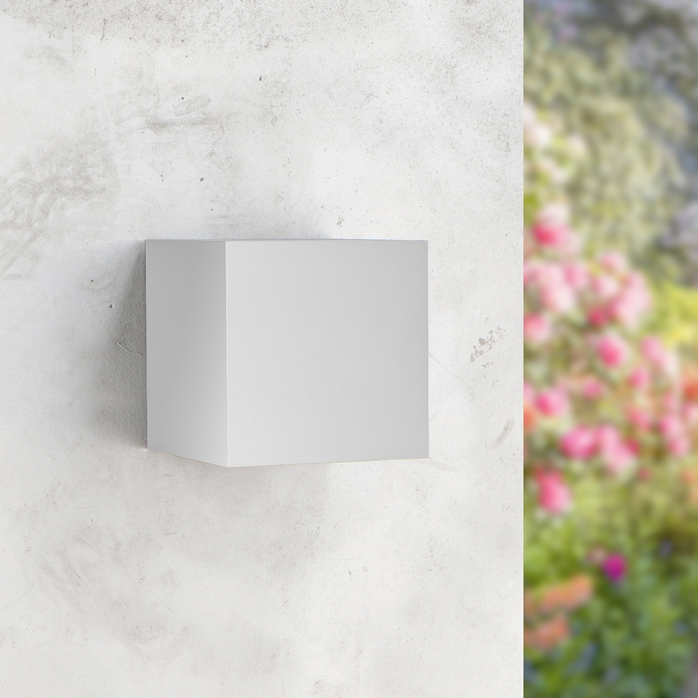 Applique Led cubo da parete 12W Doppia emissione Bianco IP54 CCT temperatura colore regolabile M LEDME - Foto 2