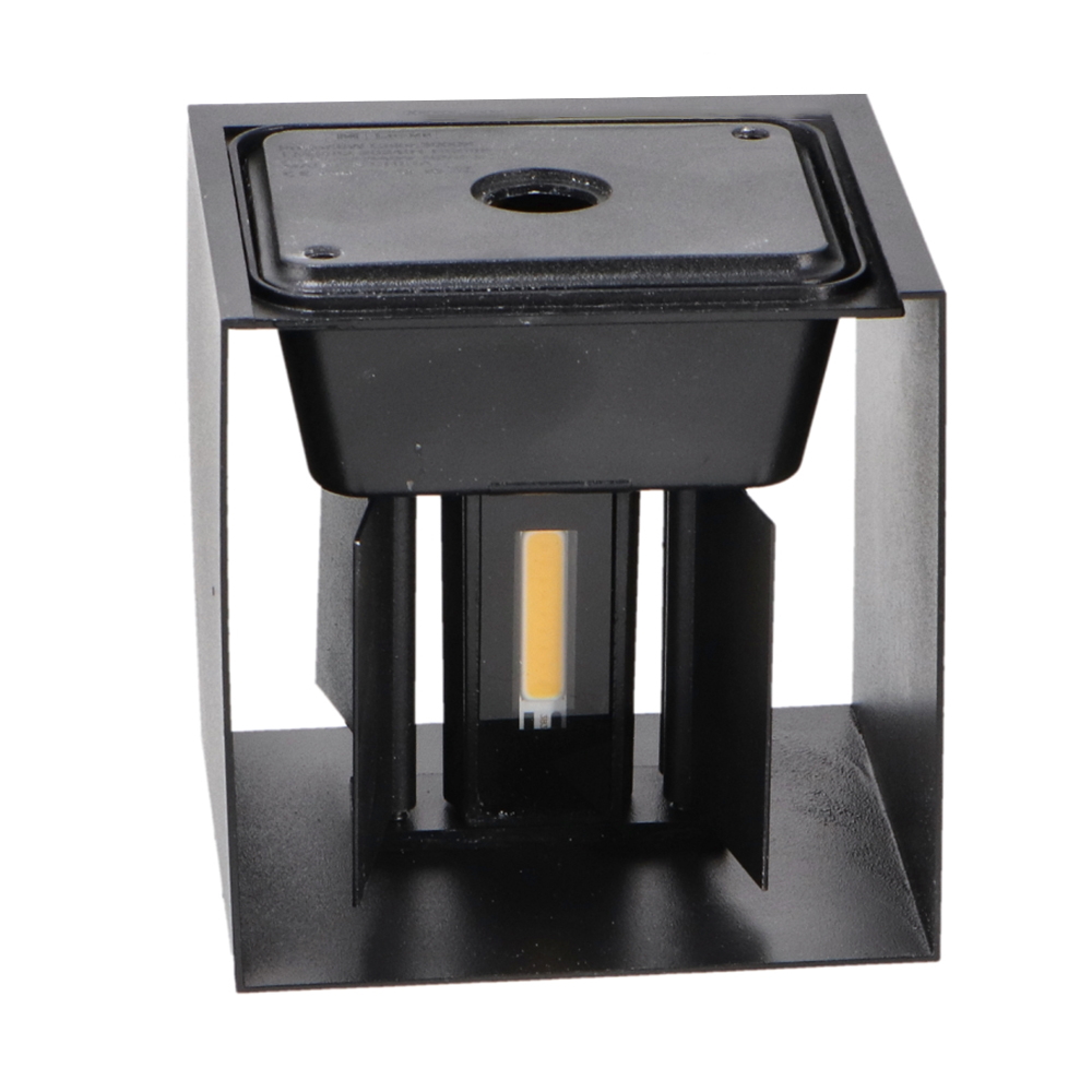 Applique Led cubo da parete 12W Doppia emissione Nero IP54 CCT temperatura colore regolabile M LEDME - Foto 3