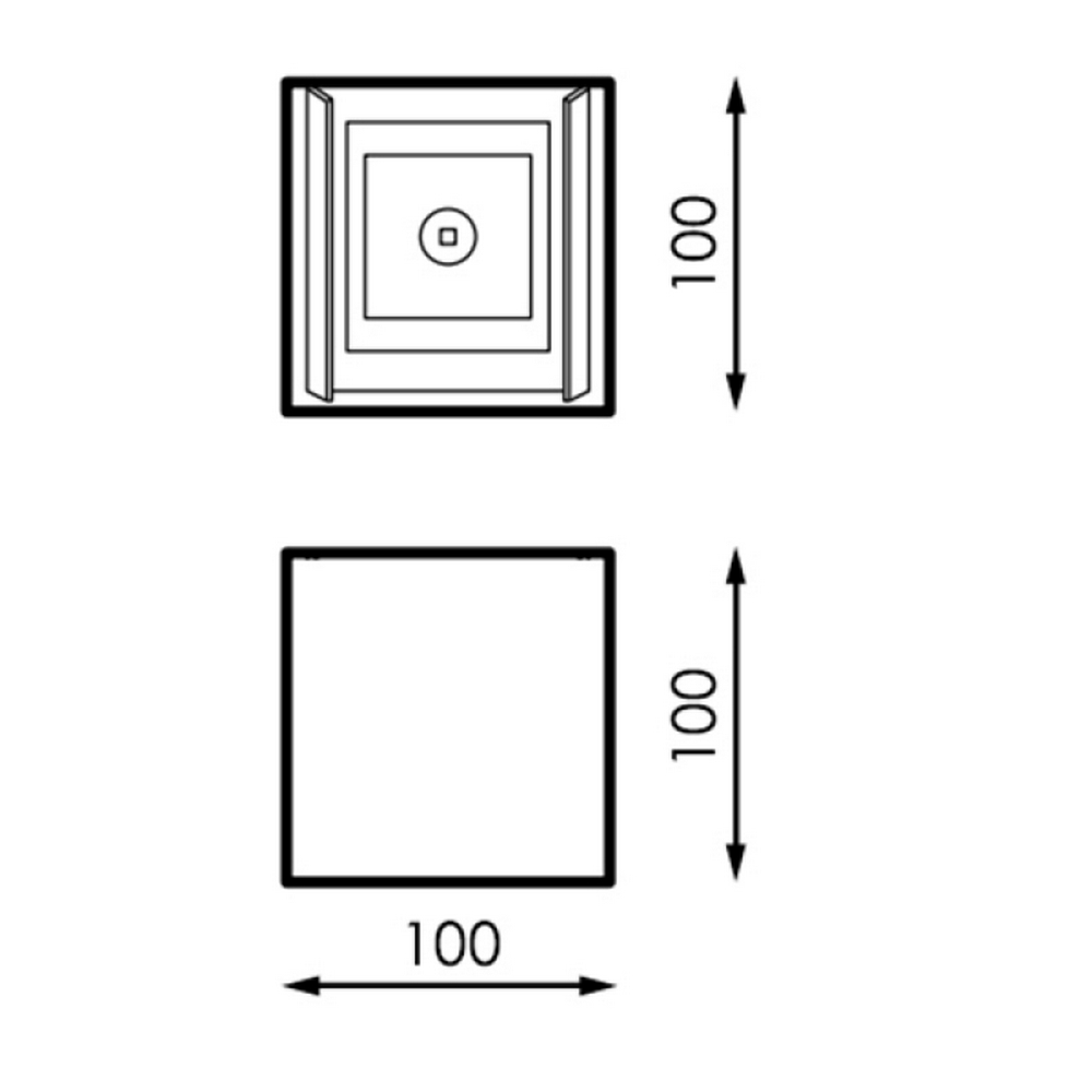 Applique Led cubo da parete 12W Doppia emissione Nero IP54 CCT temperatura colore regolabile M LEDME - Foto 4