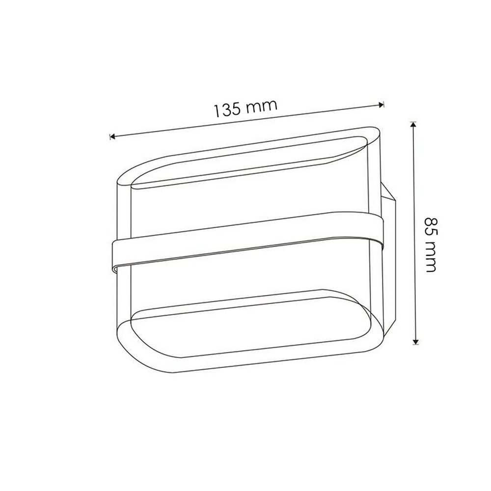 Applique Led da parete Arrow 10W Nero IP54 Bianco caldo 3000K M LEDME - Foto 2