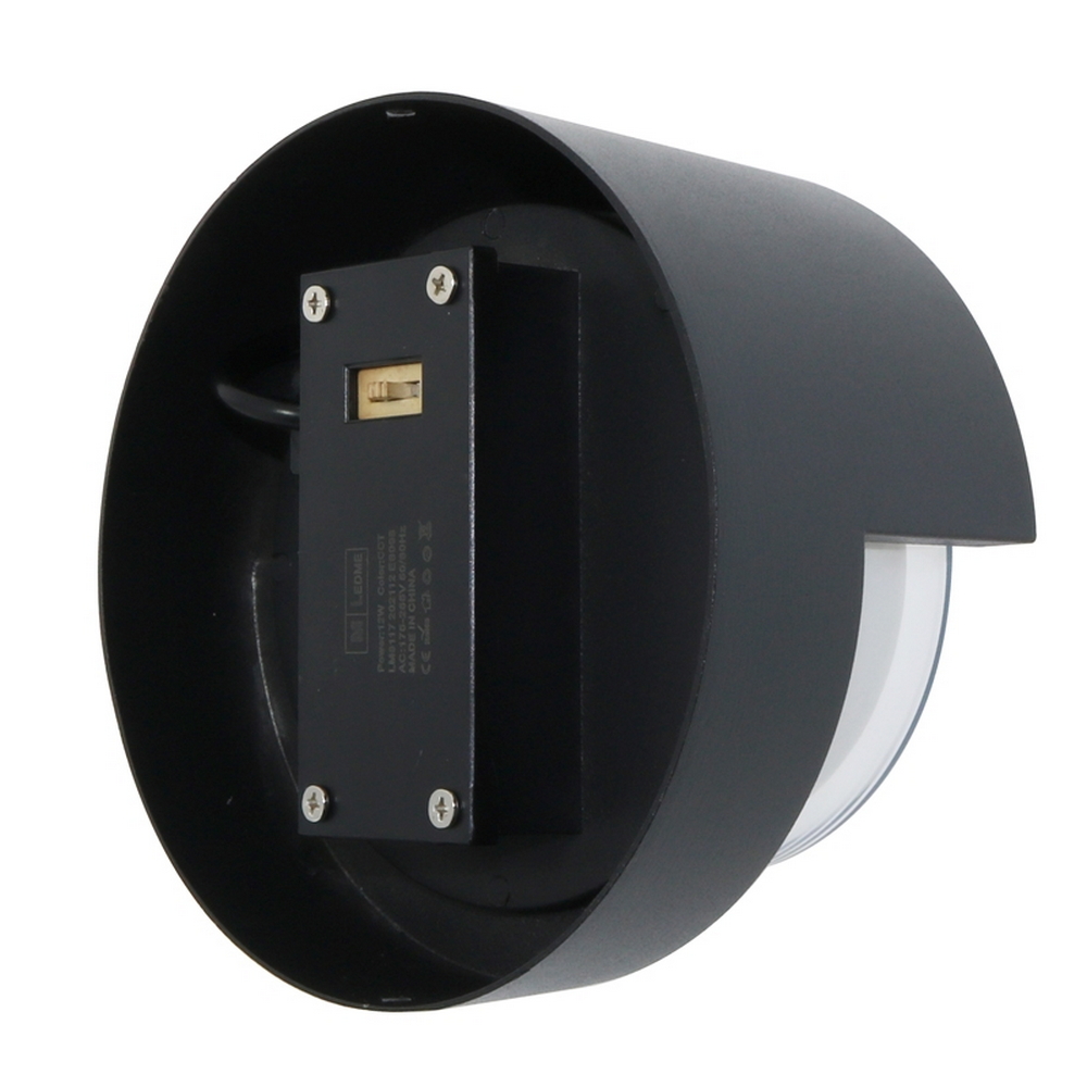 Applique Led da parete Dynamic 12W Nero IP65 CCT Temperatura colore regolabile M LEDME - Foto 1