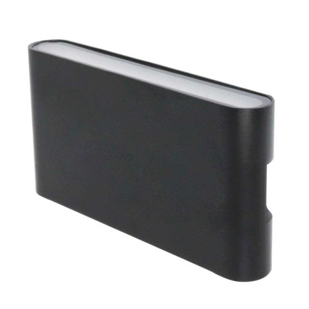Applique Led da parete Fine 10W Nero IP54 Bianco caldo 3000K M LEDME - Foto 1