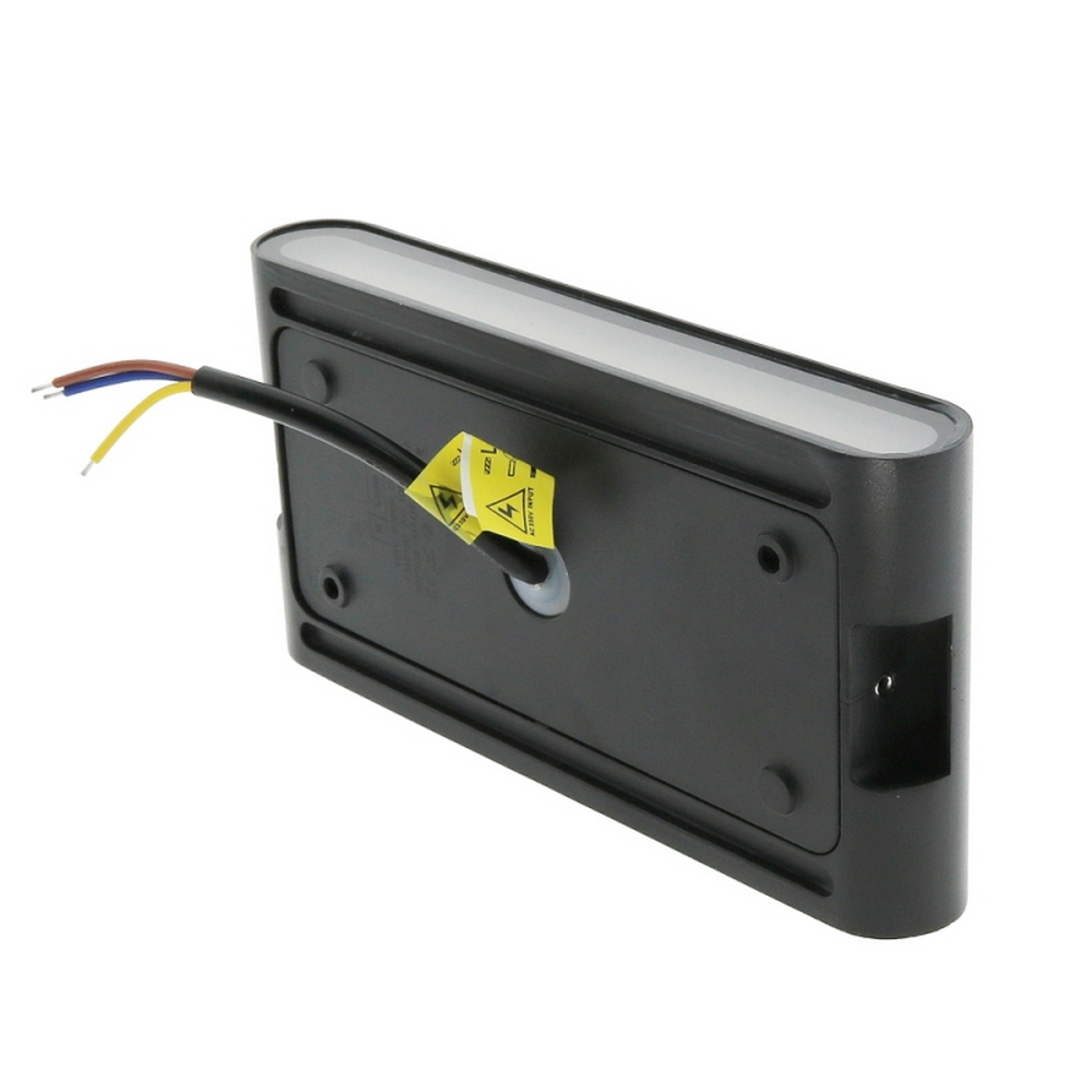 Applique Led da parete Fine 10W Nero IP54 Bianco caldo 3000K M LEDME - Foto 2