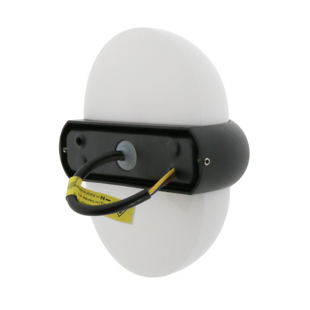 Applique Led da parete Globe 10W Nero IP54 Bianco caldo 3000K M LEDME - Foto 1