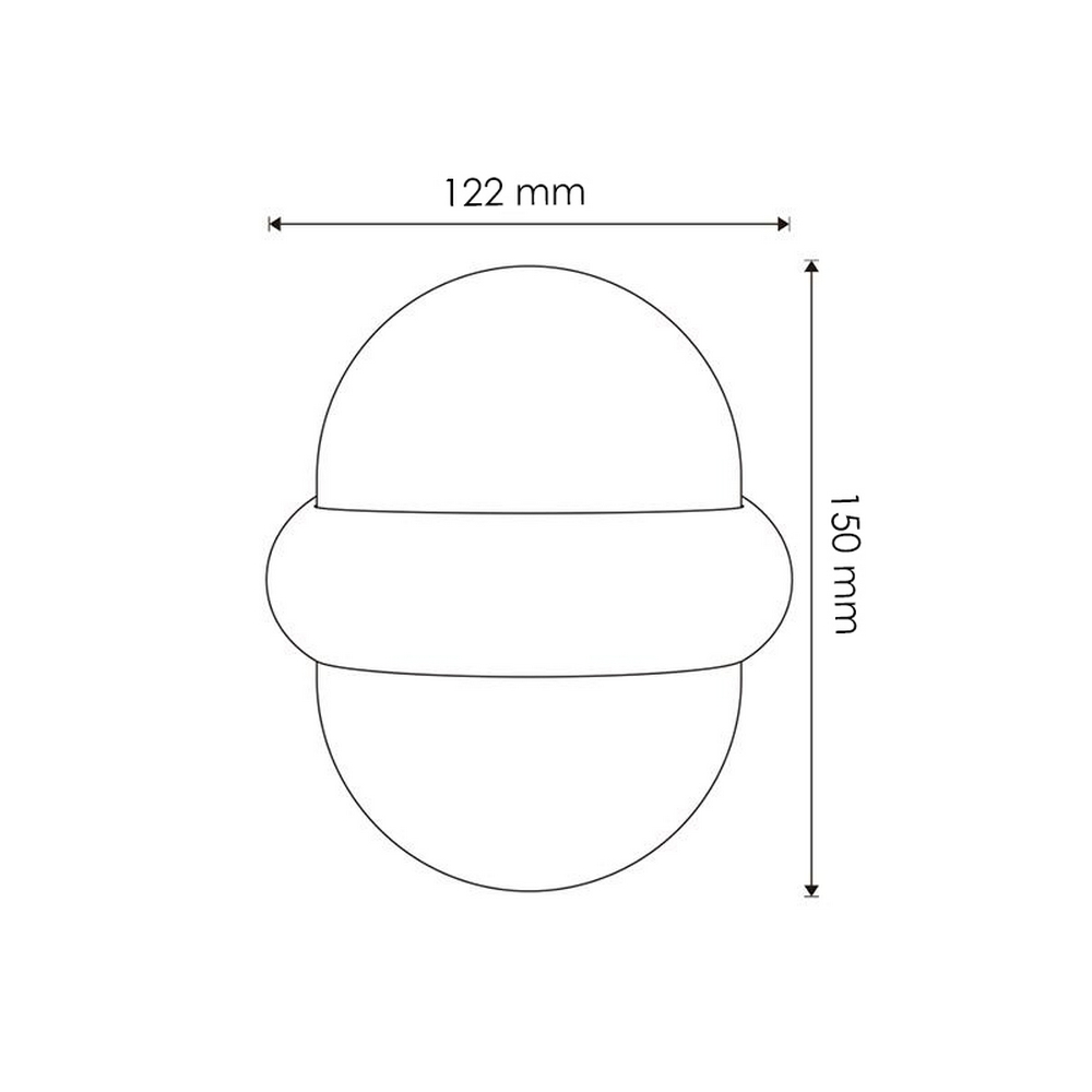 Applique Led da parete Globe 10W Nero IP54 Bianco caldo 3000K M LEDME - Foto 2
