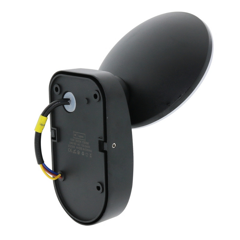 Applique Led da parete Hubb 10W Nero IP54 Bianco caldo 3000K M LEDME - Foto 1