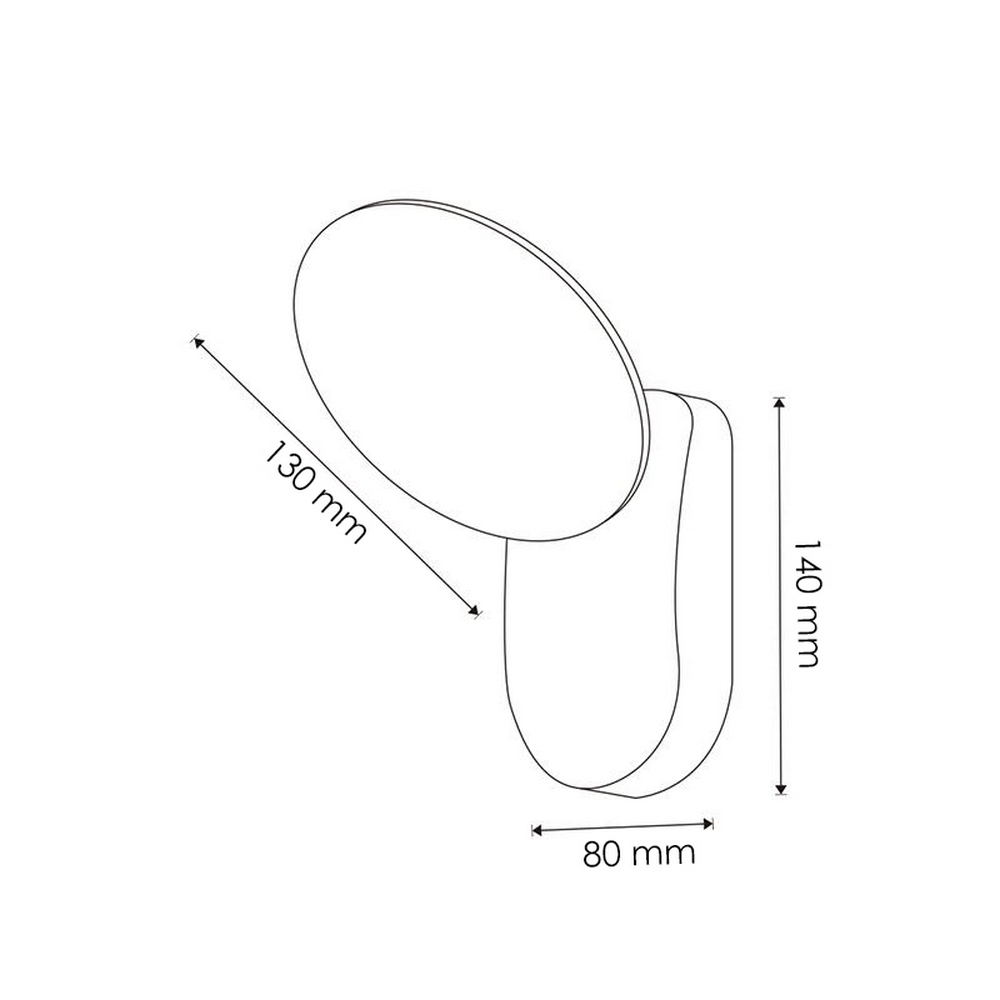 Applique Led da parete Hubb 10W Nero IP54 Bianco caldo 3000K M LEDME - Foto 2