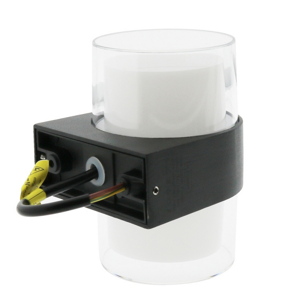Applique Led da parete Ian 10W Nero IP54 Bianco caldo 3000K M LEDME - Foto 1
