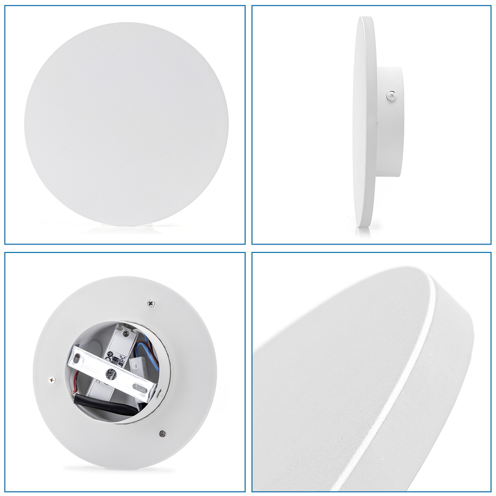 Applique Led da parete Plat 6,5W rotondo Bianco IP20 Bianco caldo 3000K Aigostar - Foto 2