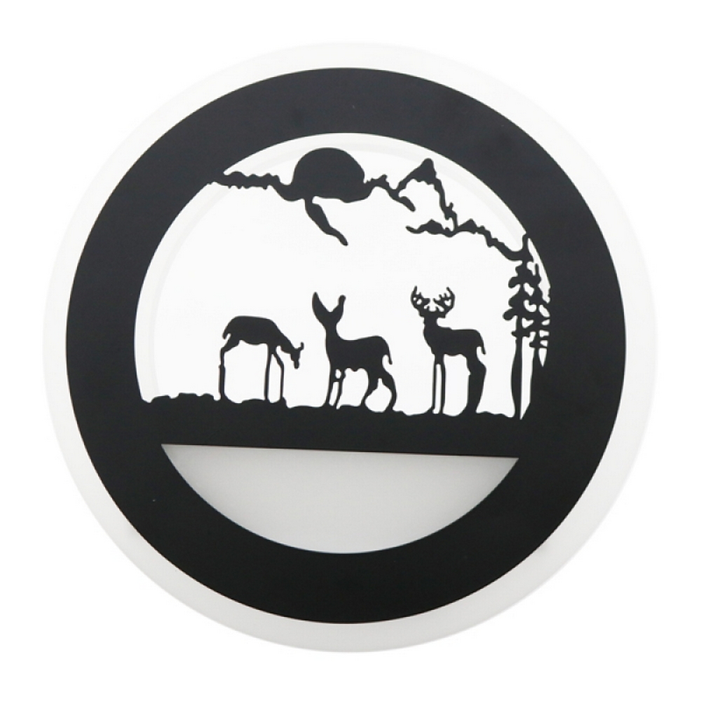 Applique Led da parete Prairie 24W Nero rotondo IP20 Bianco caldo 3000K M LEDME - Foto 1