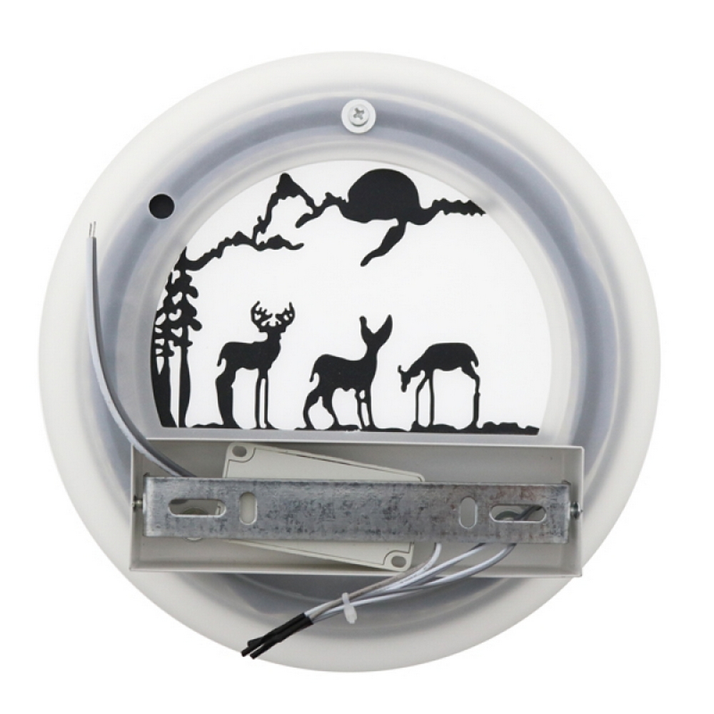 Applique Led da parete Prairie 24W Nero rotondo IP20 Bianco caldo 3000K M LEDME - Foto 2