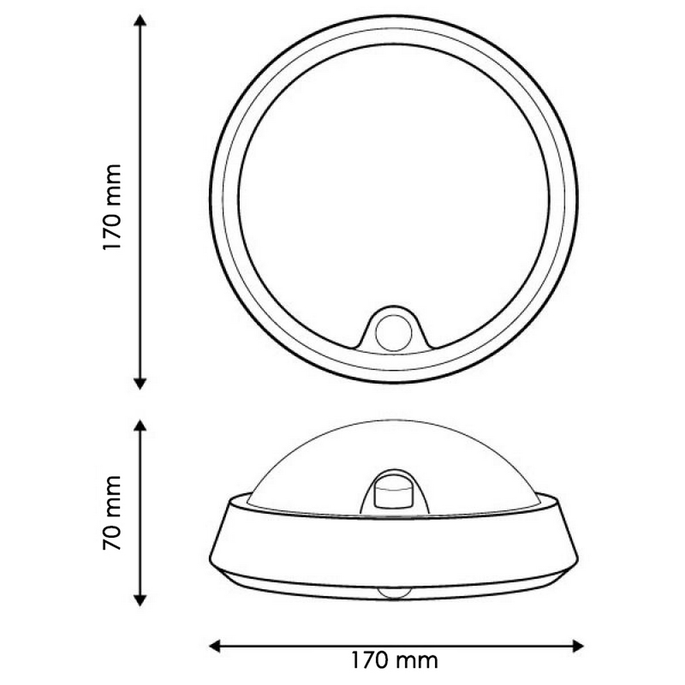 Applique Led da parete Sfera 12W Bianco IP64 con sensore di movimento Bianco neutro 4500K M LEDME - Foto 3