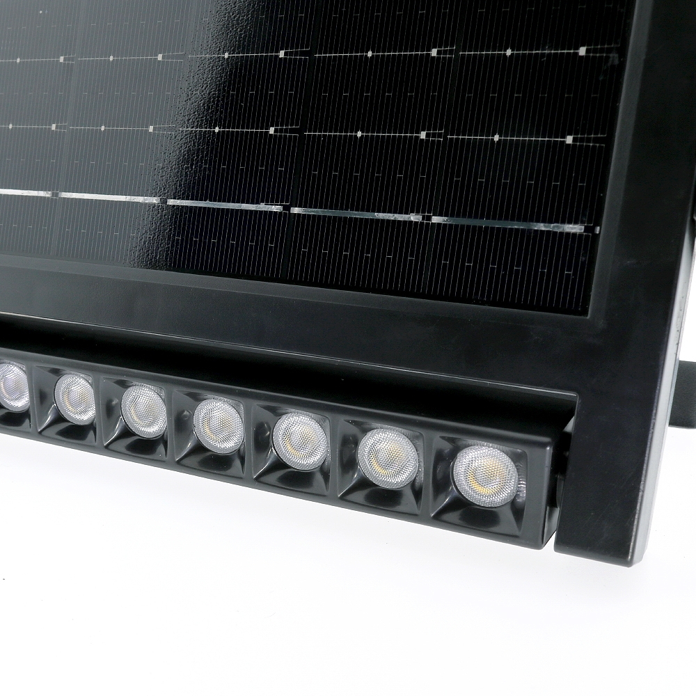 Applique Led da parete Vienna 10W Nero con pannello solare e sensore crepuscolare IP54 temperatura colore regolabile M LEDME - Foto 1