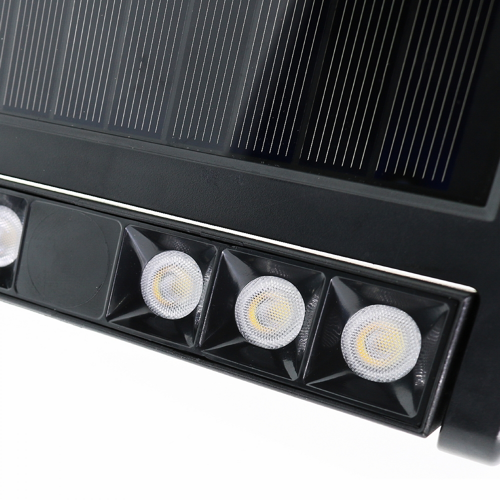 Applique Led da parete Vienna 2W Nero con pannello solare e sensore crepuscolare IP54 temperatura colore regolabile M LEDME - Foto 2