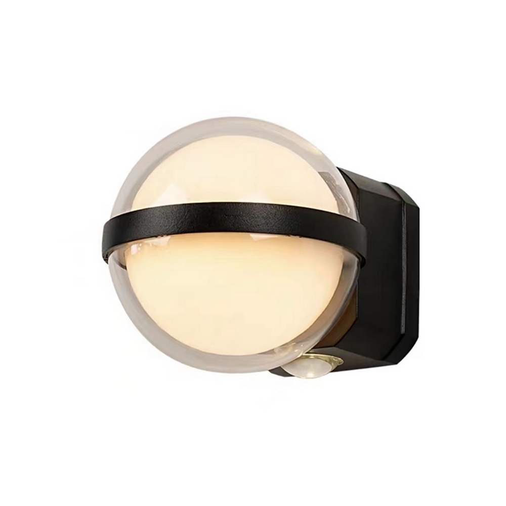 Applique Led da parete World 10W Nero IP54 Bianco caldo 3000K M LEDME - Foto 2