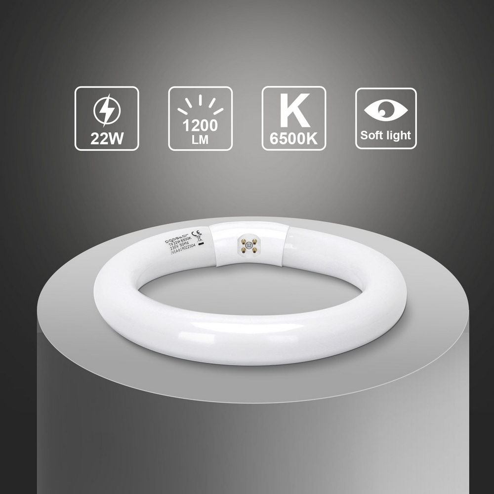 Circolina fluorescente G10Q T9 21cm da 22W in vetro Bianco freddo 6500K Aigostar - Foto 2