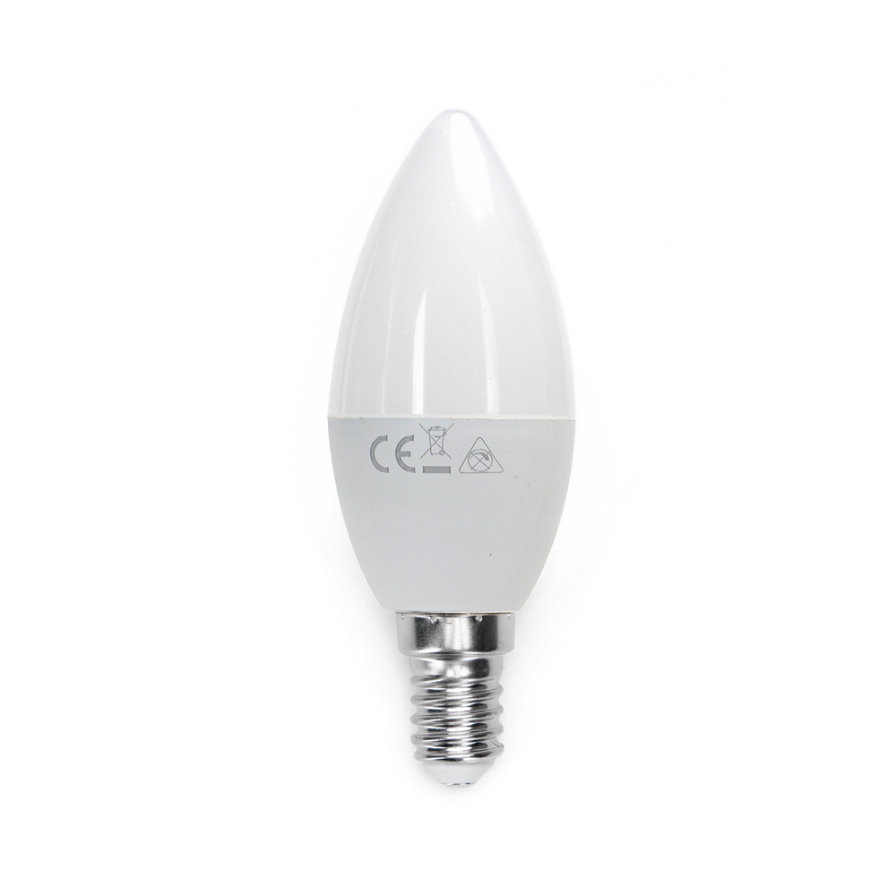 Confezione da 5 Lampadine Led E14 C37 6W Bianco freddo 6500K Aigostar - Foto 1