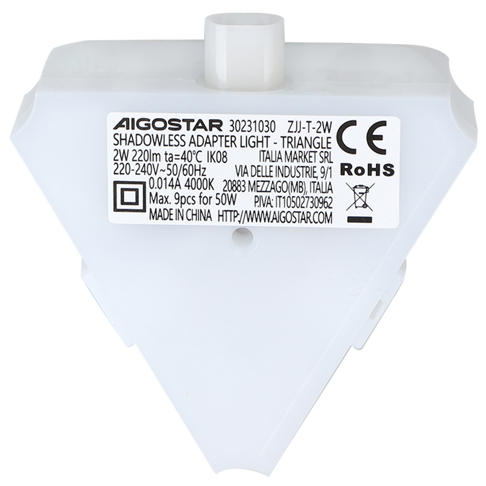 Connettore Triangolo 2W per Barra Led Shadowless Bianco freddo 6500K Aigostar - Foto 3
