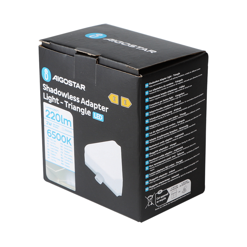 Connettore Triangolo 2W per Barra Led Shadowless Bianco freddo 6500K Aigostar - Foto 6