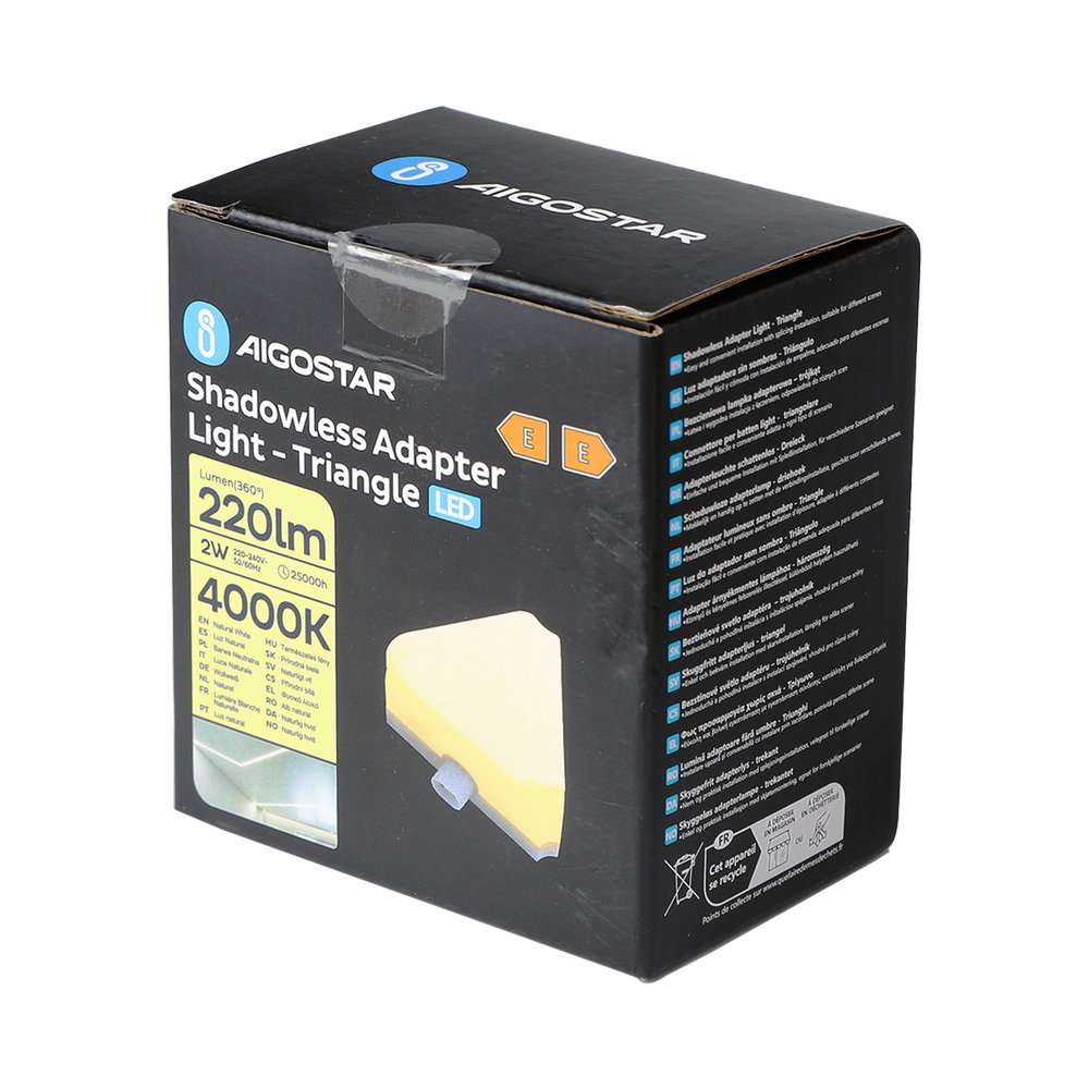 Connettore Triangolo 2W per Barra Led Shadowless Bianco neutro 4000K Aigostar - Foto 5