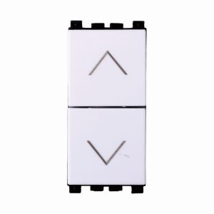 Foto principale Doppio Pulsante Saliscendi con frecce 10A interbloccato bianco compatibile anche con Vimar Arké