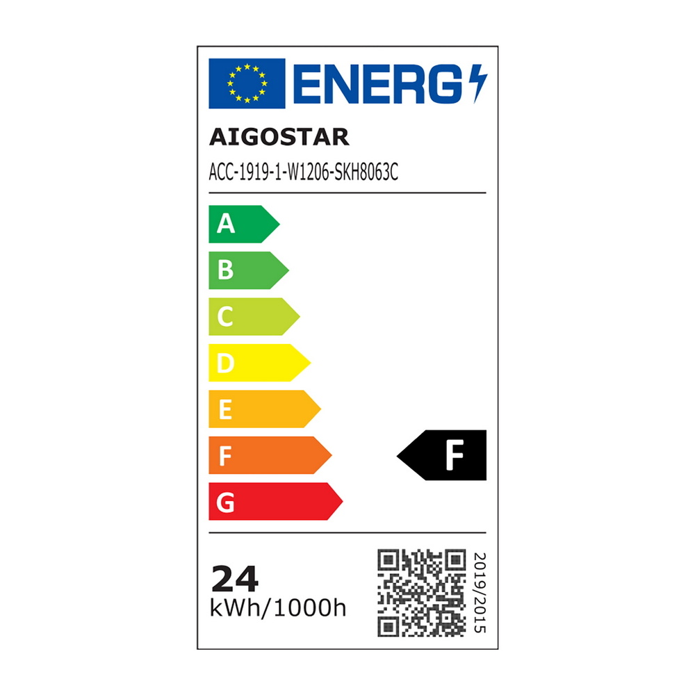 Faretto Led da binario 24W nero orientabile monofase Bianco freddo 6500K Aigostar - Foto 7