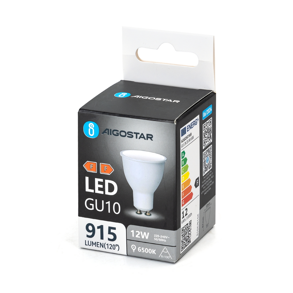Faretto Led GU10 12W Apertura 100 gradi Bianco freddo 6500K Aigostar - Foto 3