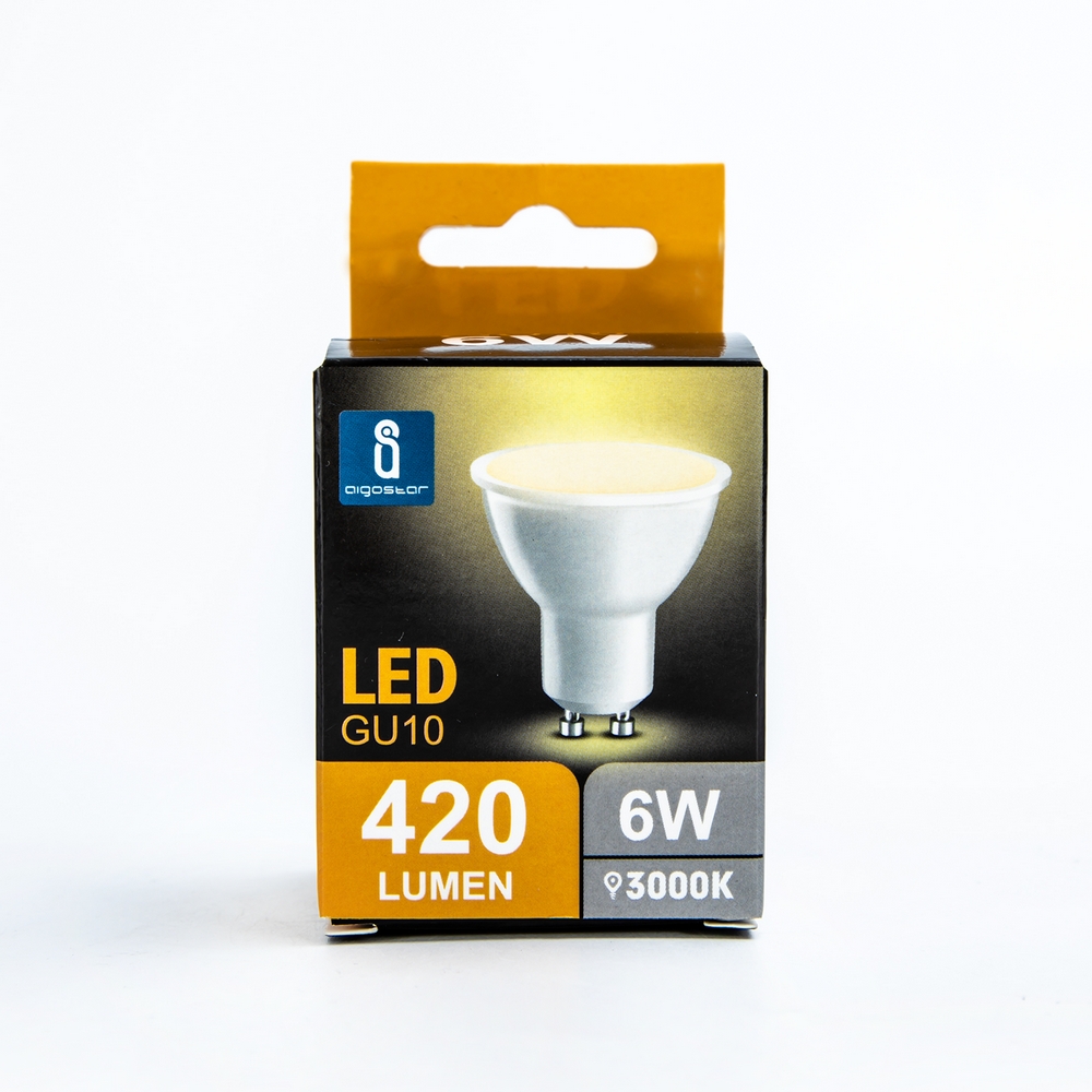 Faretto Led GU10 6W SMD Apertura 100 gradi Bianco caldo 3000K Aigostar - Foto 2