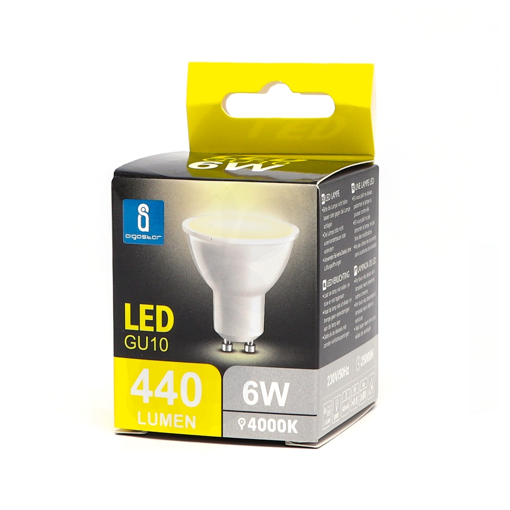 Faretto Led GU10 6W SMD Apertura 120-160 gradi Bianco neutro 4000K Aigostar - Foto 2