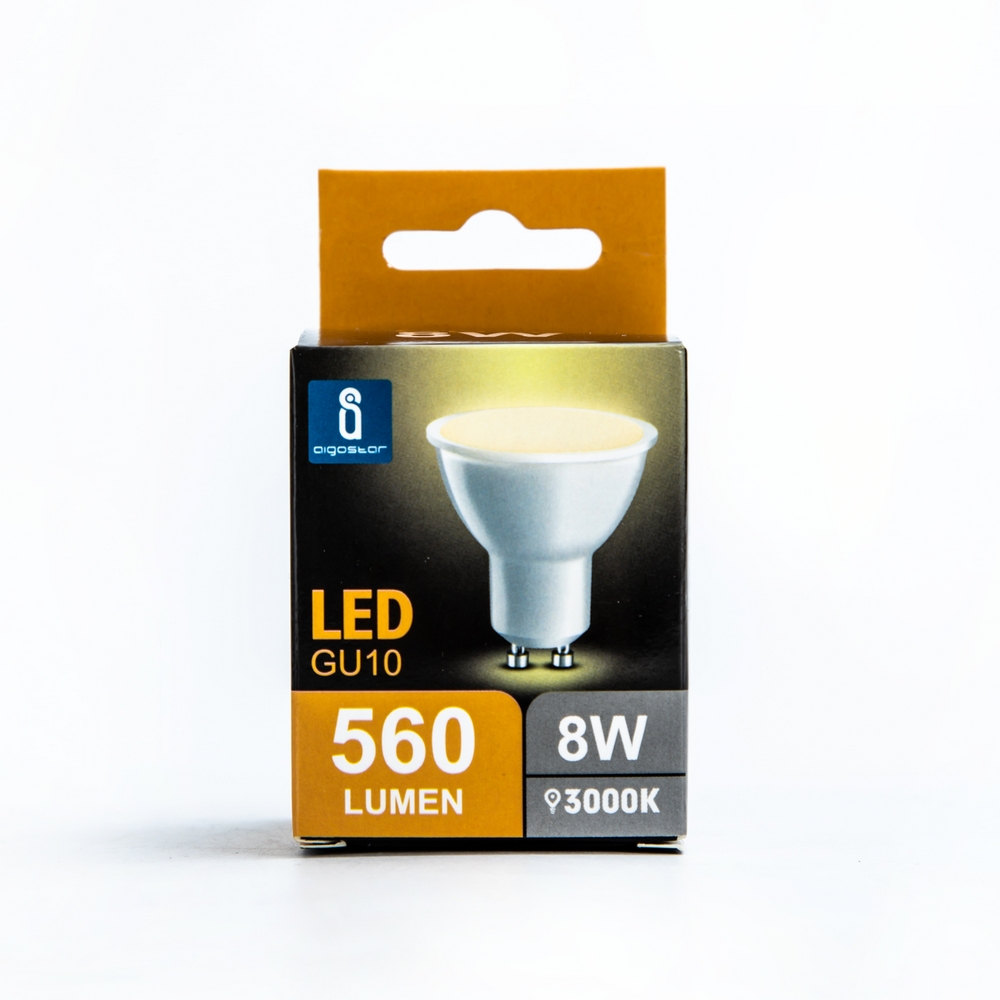 Faretto Led GU10 8W SMD Apertura 100 gradi Bianco caldo 3000K Aigostar - Foto 2