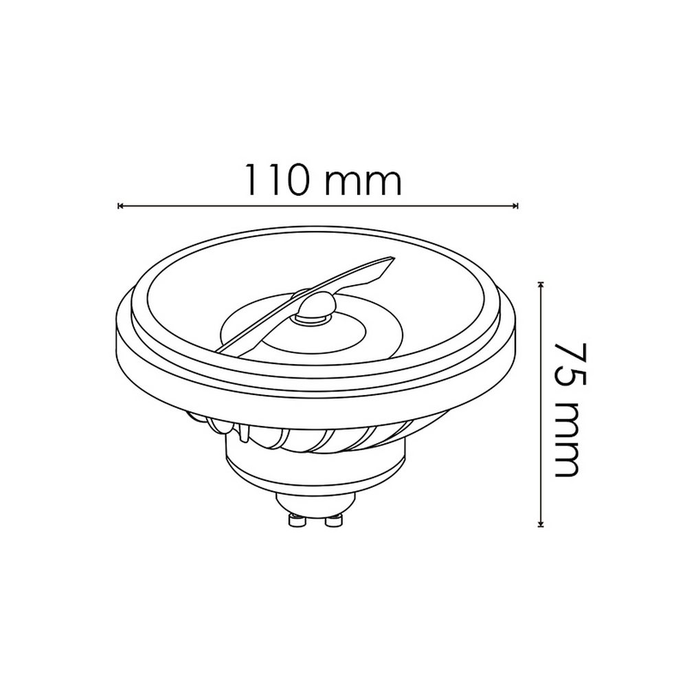 Faretto Led GU10 AR111 15W SMD Apertura 24 gradi Bianco caldo 3000K M LEDME - Foto 2