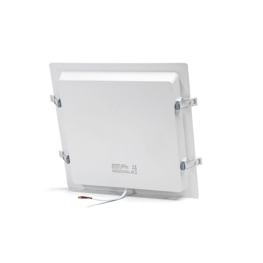 Faretto Led slim da incasso 24W Quadrato Cornice bianca Apertura 100 gradi Bianco neutro 4000K Aigostar - Foto 1