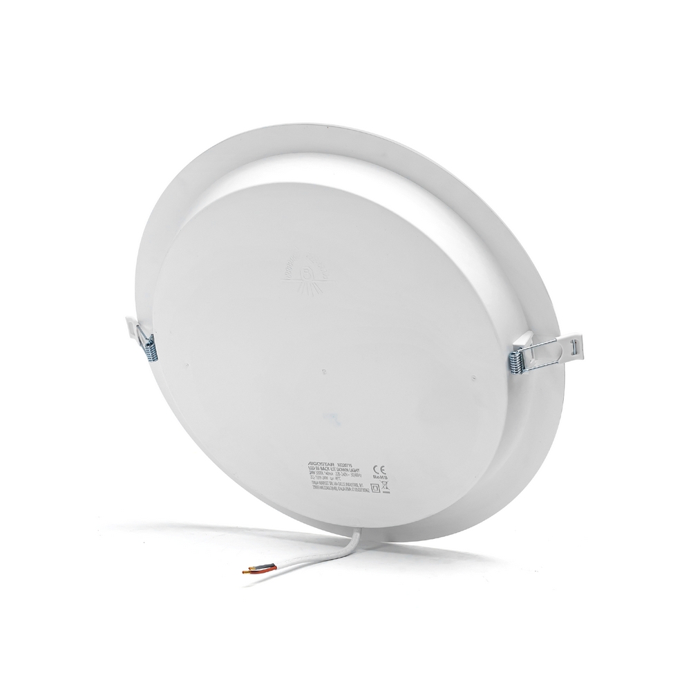Faretto Led slim da incasso 24W Rotondo Cornice bianca Apertura 100 gradi Bianco neutro 4000K Aigostar - Foto 1