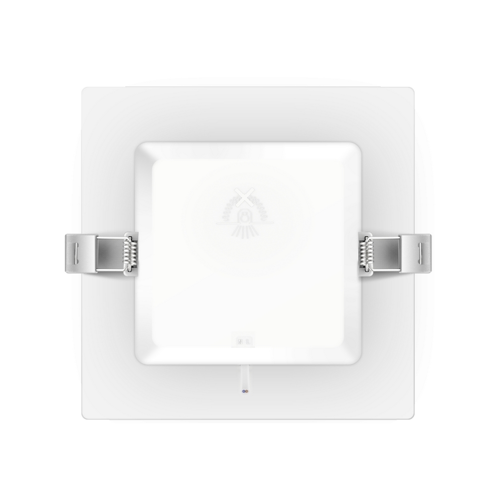 Faretto Led slim da incasso 6W Quadrato Cornice bianca Apertura 100 gradi Bianco neutro 4000K Aigostar - Foto 1