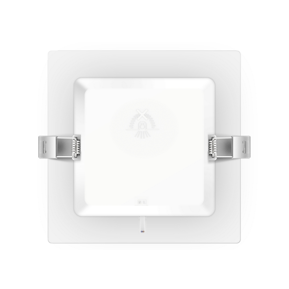 Faretto Led slim da incasso 9W Quadrato Cornice bianca Apertura 100 gradi Bianco caldo 3000K Aigostar - Foto 1