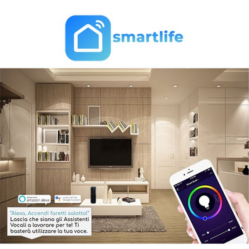 Faretto Led Smart Tuya GU10 5W WiFi RGB + Bianco temperatura colore regolabile M LEDME - Foto 1