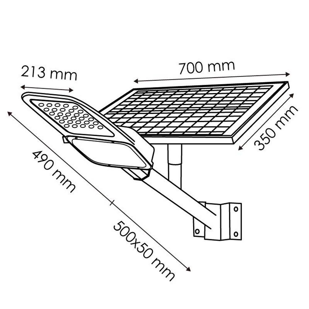 Faro Led 100W Grigio con pannello solare IP65 Bianco freddo 6500K Dimmerabile con telecomando e con sensore crepuscolare M LEDME - Foto 1
