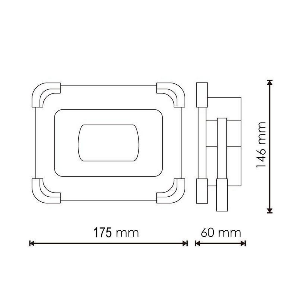 Faro Led da lavoro portatile 30W Power bank Nero e giallo Alimentazione a batteria e pannello solare IP66 Bianco freddo 6000K Dimmerabile M LEDME - Foto 2