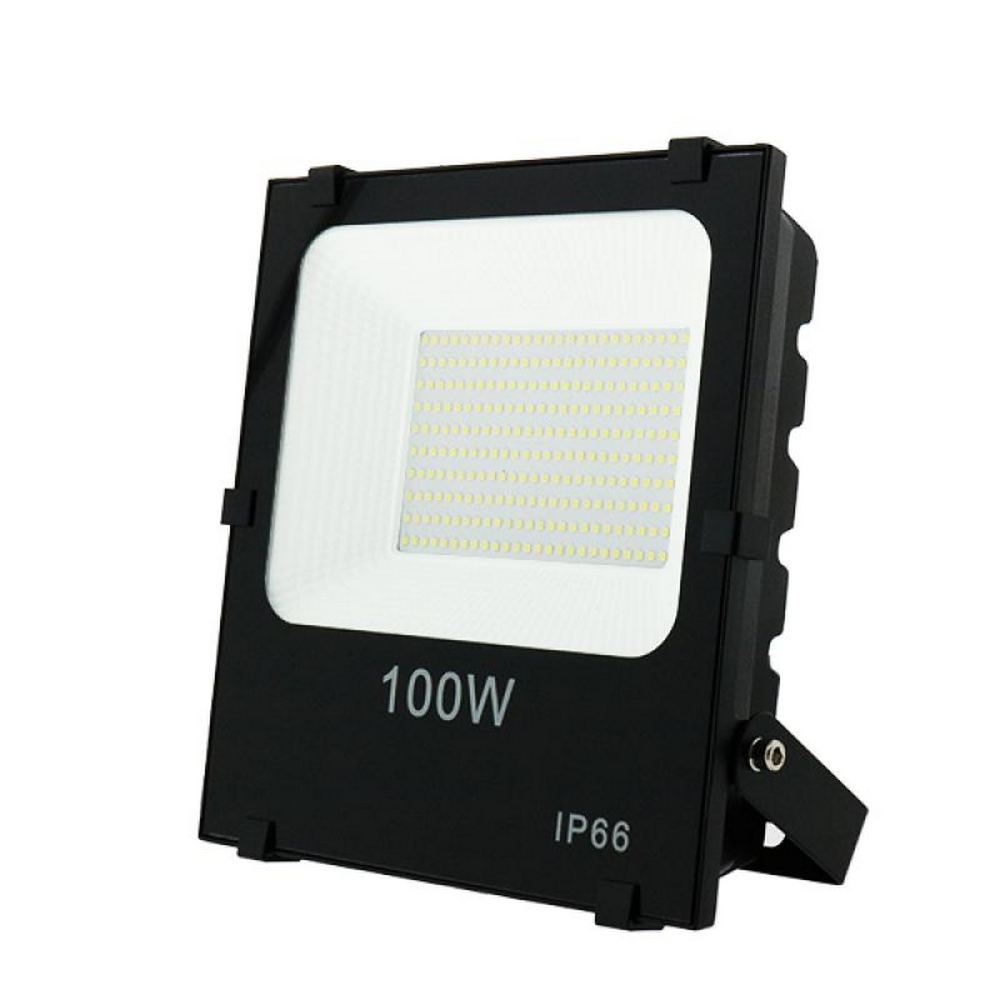 Faro proiettore Led 100W Nero da esterno IP65 Bianco Caldo 3000K M LEDME - Foto 1