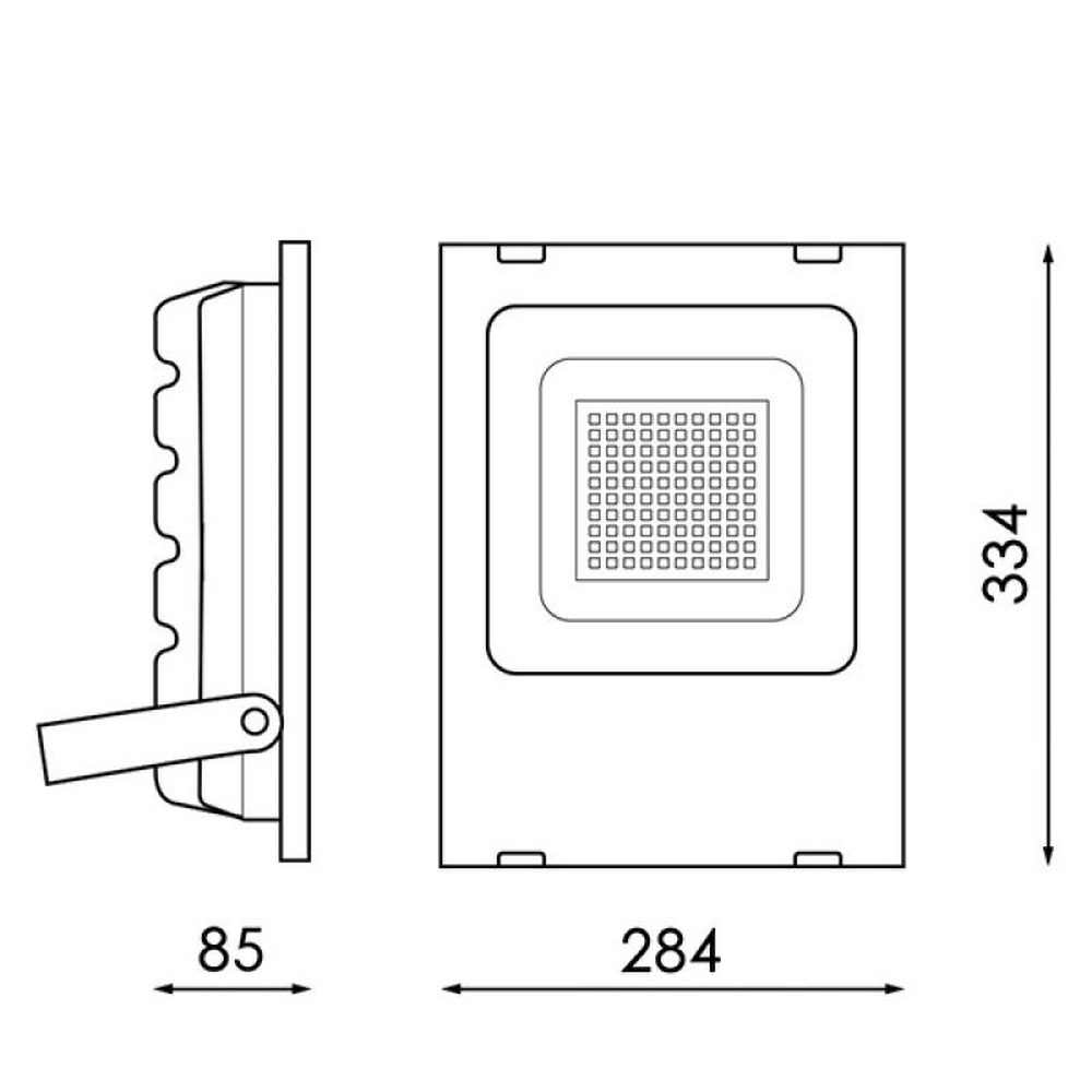 Faro proiettore Led 100W Nero da esterno IP65 Bianco Freddo 6000K M LEDME - Foto 3